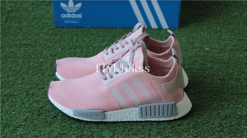 Real Boost Adidas NMD XR1 Primeknit Pink Grey GS